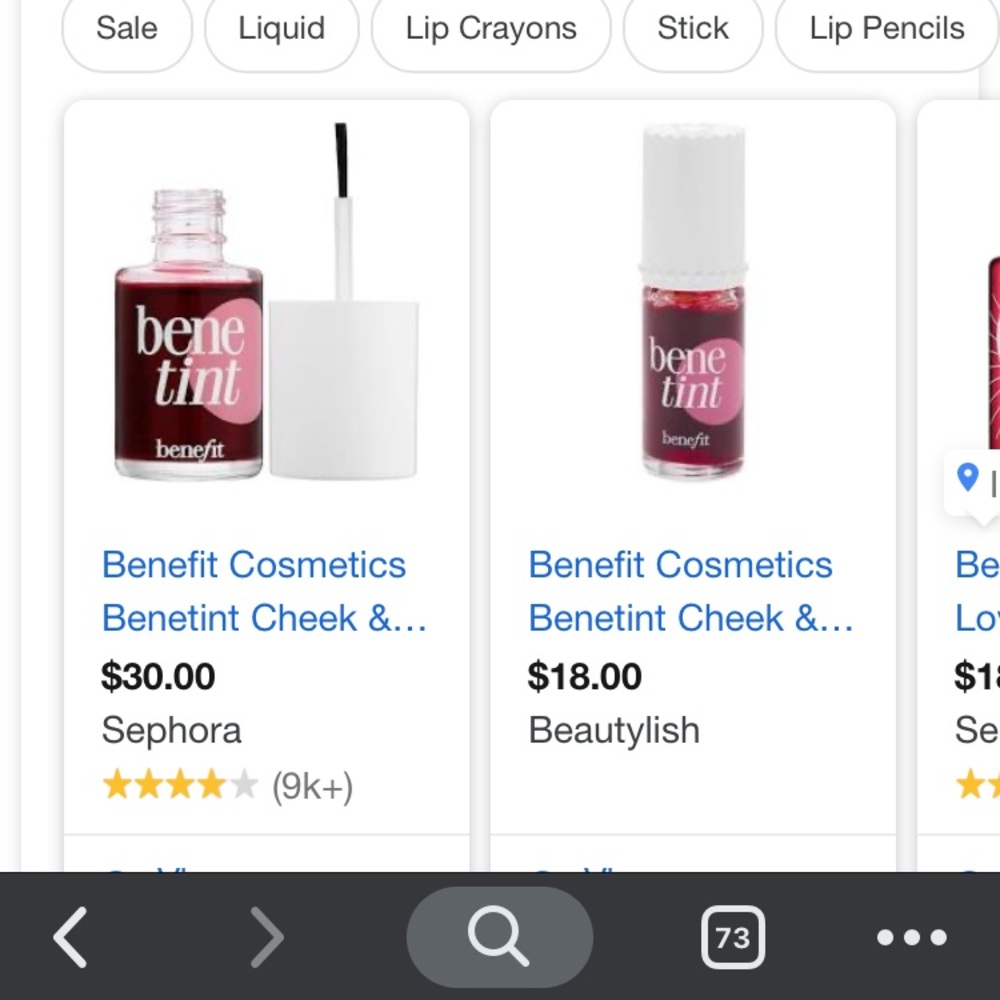 Benefit cherry lip tint